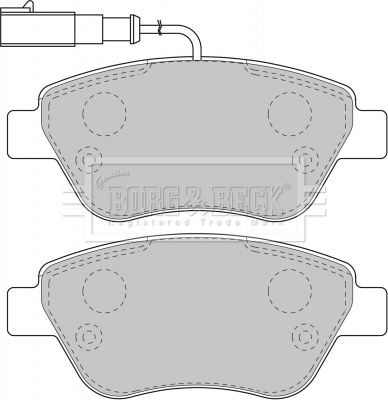 BORG & BECK Комплект тормозных колодок, дисковый тормоз BBP1716